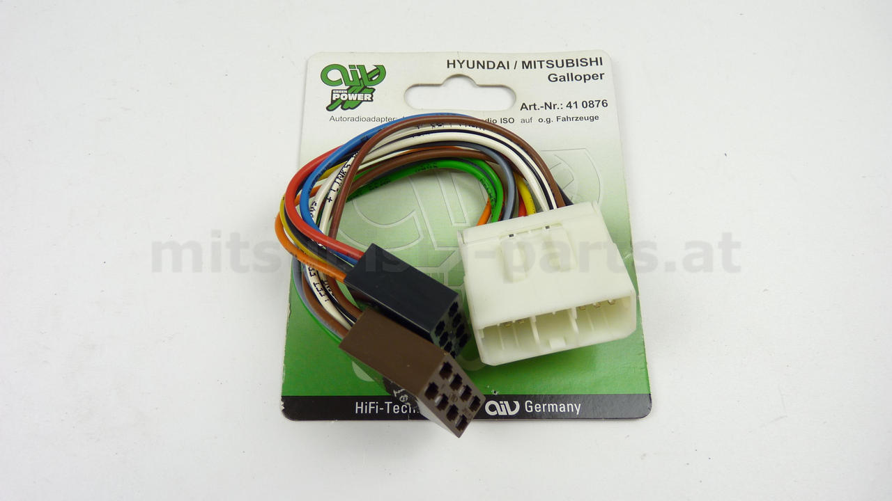 Radio Adapterkabel Mitsubishi/Hyundai - ISO, AIV Green Power, Neu, Colt CJ0A, Lancer CK